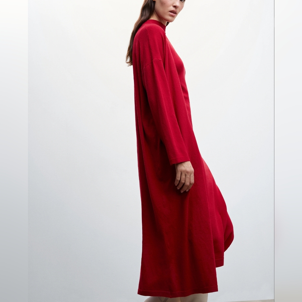 Mango Vibrant Red Long Sleeve Cardigan